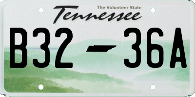 TN license plate B3236A