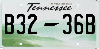 TN license plate B3236B