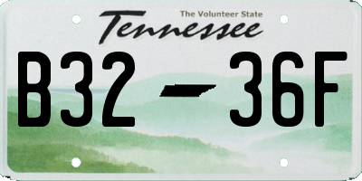 TN license plate B3236F