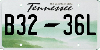 TN license plate B3236L