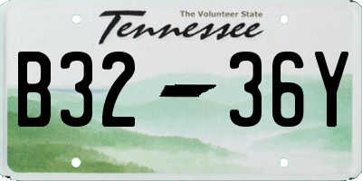 TN license plate B3236Y