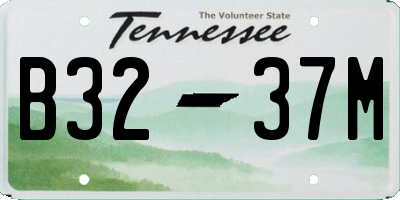 TN license plate B3237M