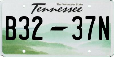 TN license plate B3237N