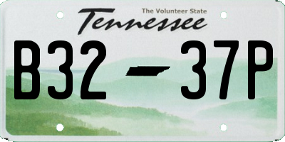 TN license plate B3237P