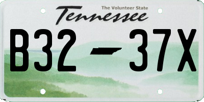 TN license plate B3237X