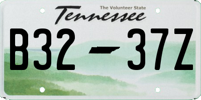 TN license plate B3237Z