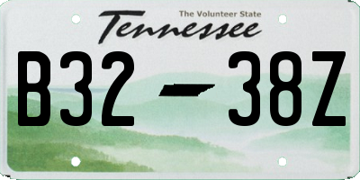 TN license plate B3238Z