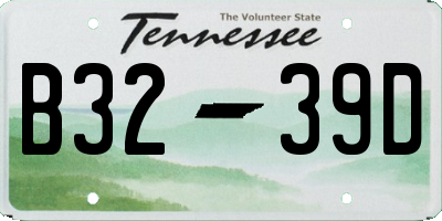 TN license plate B3239D