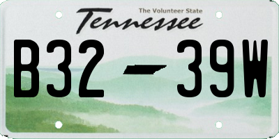 TN license plate B3239W