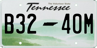 TN license plate B3240M