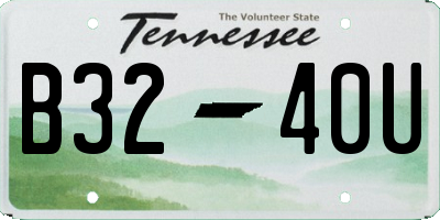 TN license plate B3240U