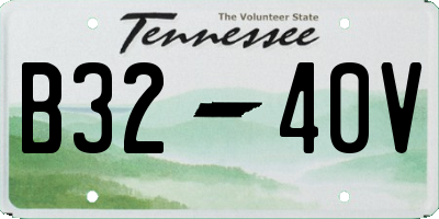 TN license plate B3240V