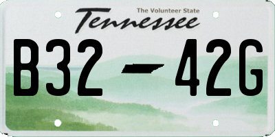TN license plate B3242G