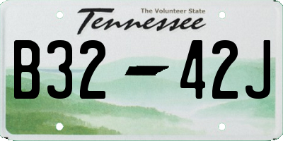 TN license plate B3242J