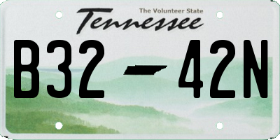 TN license plate B3242N
