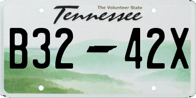 TN license plate B3242X