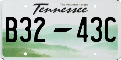 TN license plate B3243C