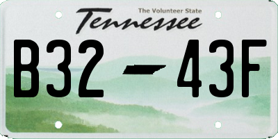 TN license plate B3243F