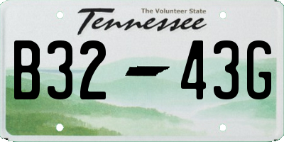 TN license plate B3243G