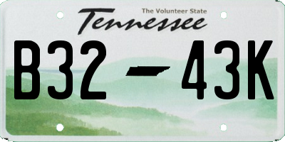 TN license plate B3243K