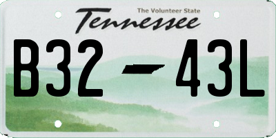 TN license plate B3243L