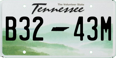 TN license plate B3243M
