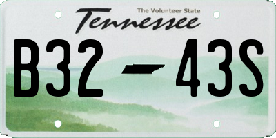 TN license plate B3243S