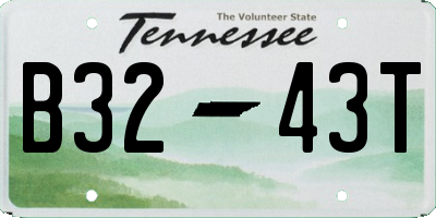 TN license plate B3243T