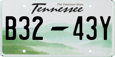 TN license plate B3243Y