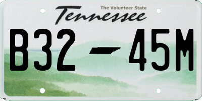 TN license plate B3245M