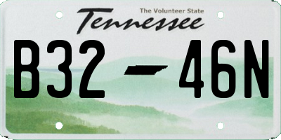 TN license plate B3246N