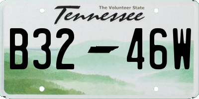TN license plate B3246W