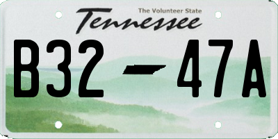 TN license plate B3247A