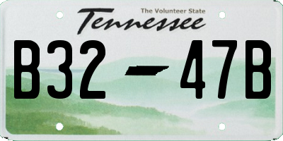 TN license plate B3247B
