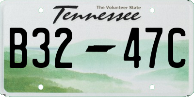 TN license plate B3247C