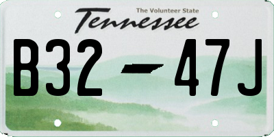 TN license plate B3247J