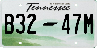 TN license plate B3247M