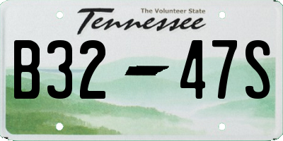 TN license plate B3247S