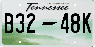 TN license plate B3248K