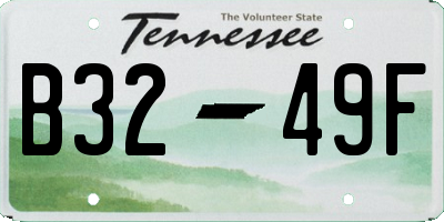 TN license plate B3249F
