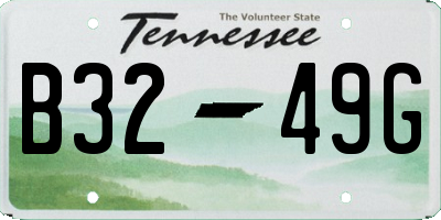 TN license plate B3249G