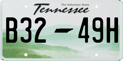 TN license plate B3249H