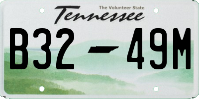 TN license plate B3249M