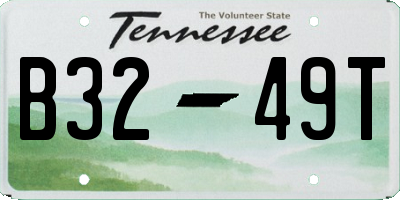 TN license plate B3249T