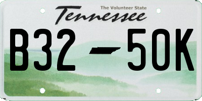 TN license plate B3250K