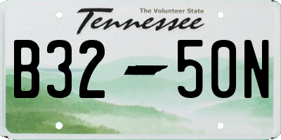TN license plate B3250N