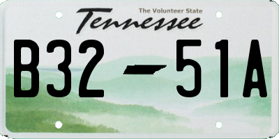 TN license plate B3251A