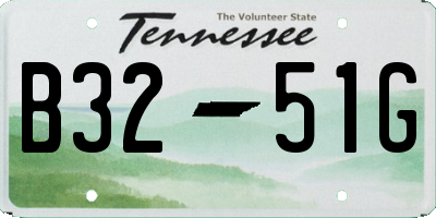 TN license plate B3251G
