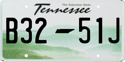 TN license plate B3251J