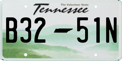 TN license plate B3251N